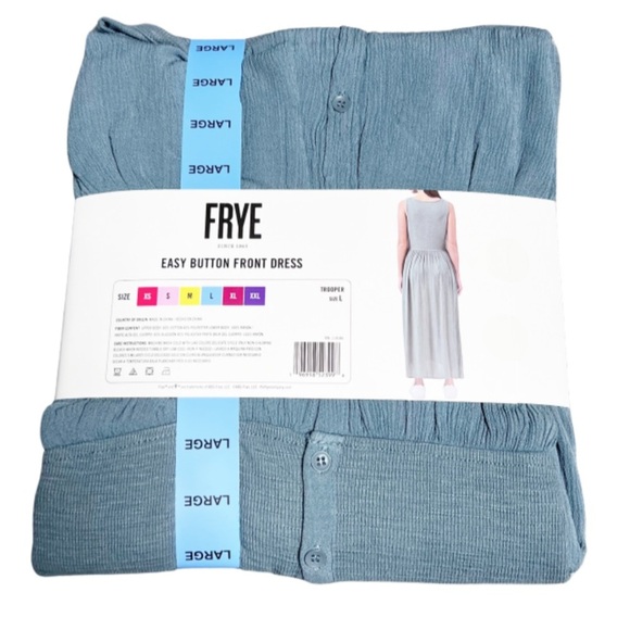 New with Tag Frye Womens Easy Button Down Front Trooper Sleeveless Maxi Dress - Picture 7 of 16